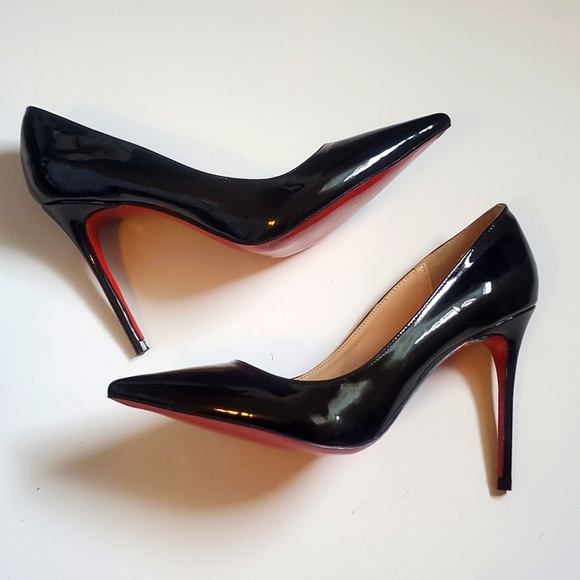 Christian Louboutin Shoes - Black Patent Leather Pumps, Christian Louboutin, fits like size 7, size 38 EU